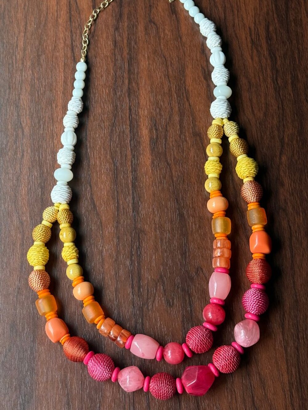 Chico's Chunky Sunrise Statement Necklace